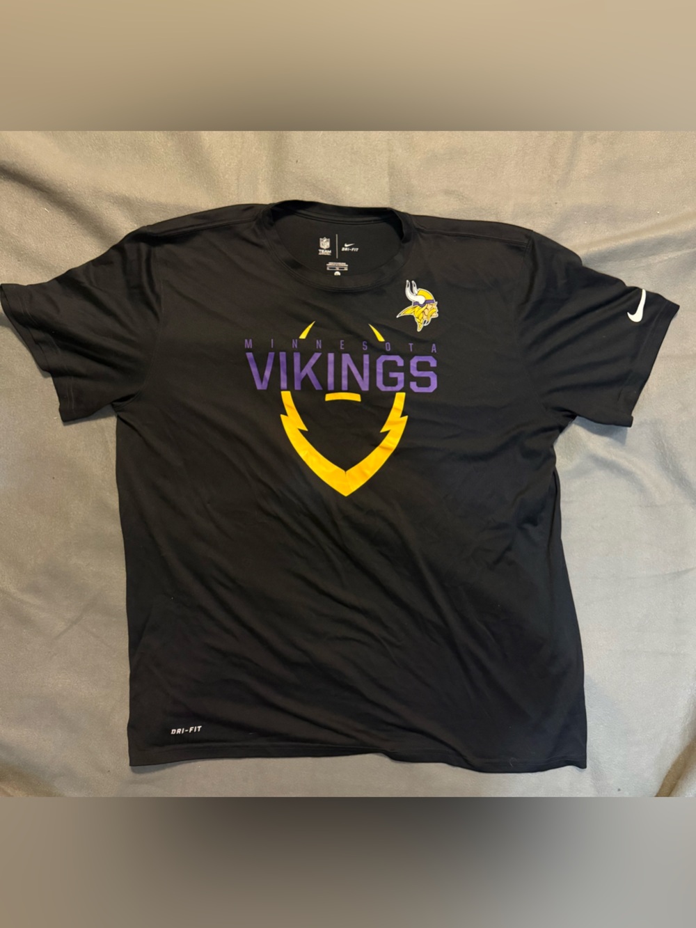 Nike Minnesota Vikings Dri-FIT T-Shirt Men’s XL NFL Team Apparel Black